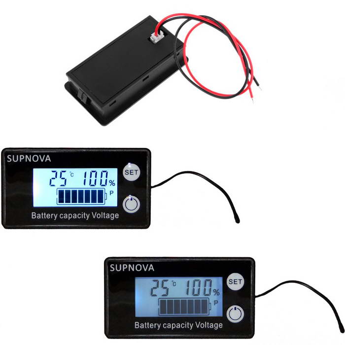 Цифровой LED измеритель заряда батареи RUICHI DMS-506