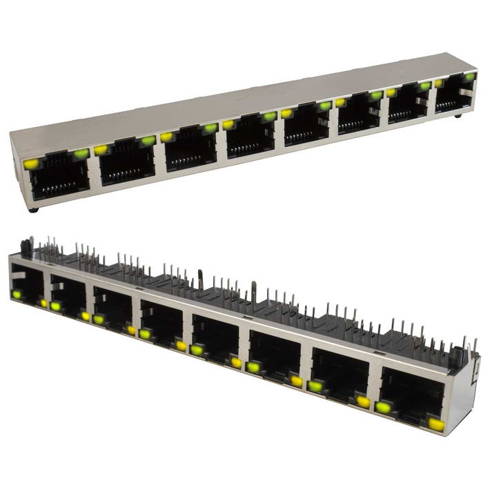   RJ 10P8C FTP RUICHI c LED , 8 