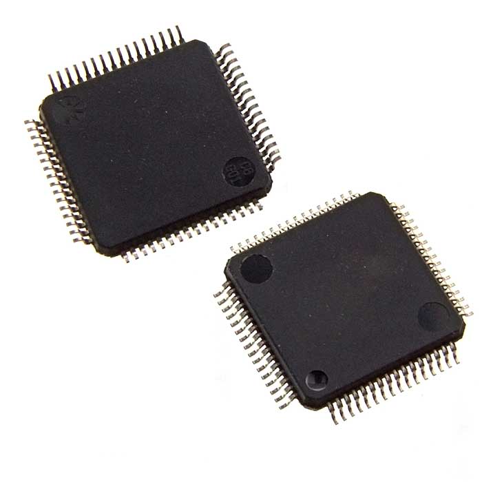 MSP430F249TPMR,  16-bit Texas Instruments , 60kB Flash, 2kB RAM, 48 GPIO, 12  
