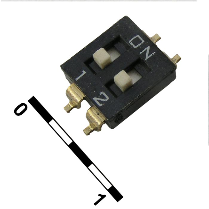 DIP- RUICHI,  SWD 4-2, 30 , 2 (ON-OFF)   2,54 , 4.456.049.8 