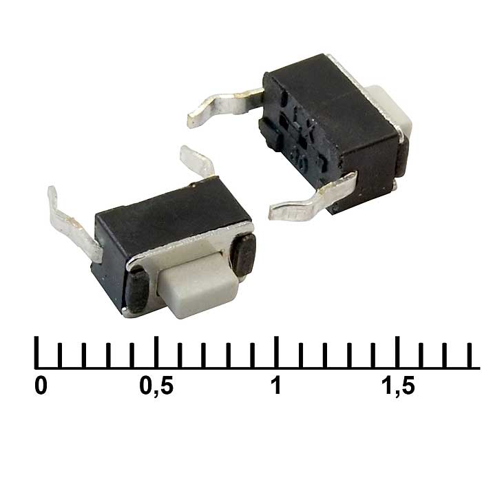 Тактовая кнопка RUICHI IT-0350, 6x3x5 мм, OFF-(ON), 50 мА, 12 В, 100 мОм, пайка в плату