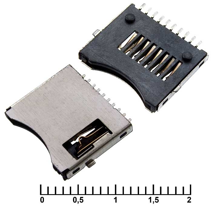    RUICHI micro-SD SMD 10pin switch M, 10 
