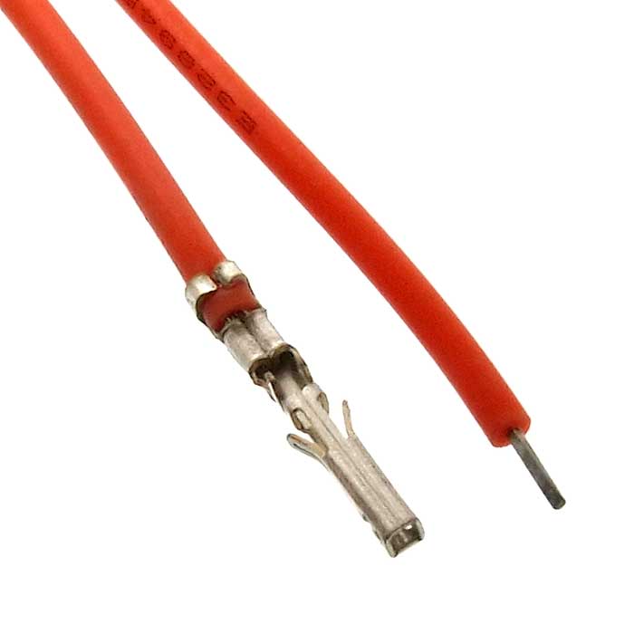 Разъём питания низковольтный RUICHI ммF-F 3,00 мм AWG24 0,3m красный, 1 контакт