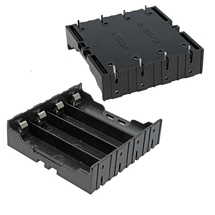   RUICHI Battery Holder for Li-ion 4X18650, 